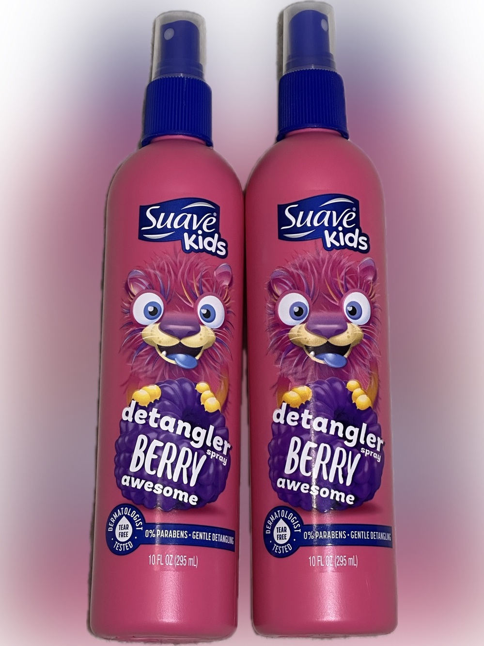 2 Pack Suave Kids Berry Detangler Spray 10oz fl
